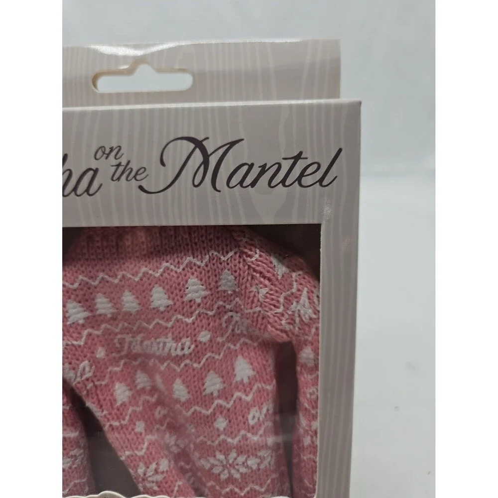 Martha on The Mantel Pink Christmas Knit Sweater Collectible Ornament NEW